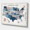 Designart - American Map Watercolor - Map Canvas Art